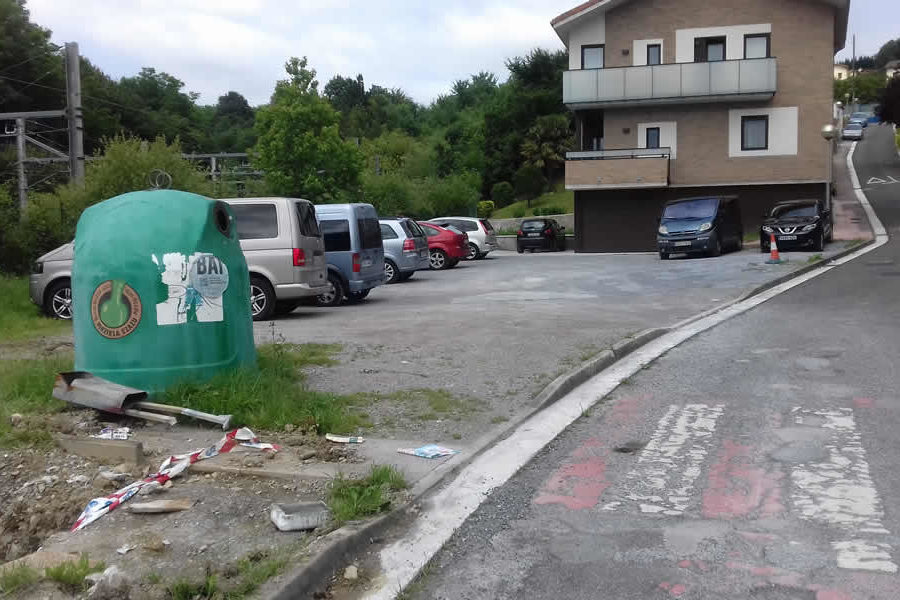 Urbanizacion con excavadoras en Oiartzun